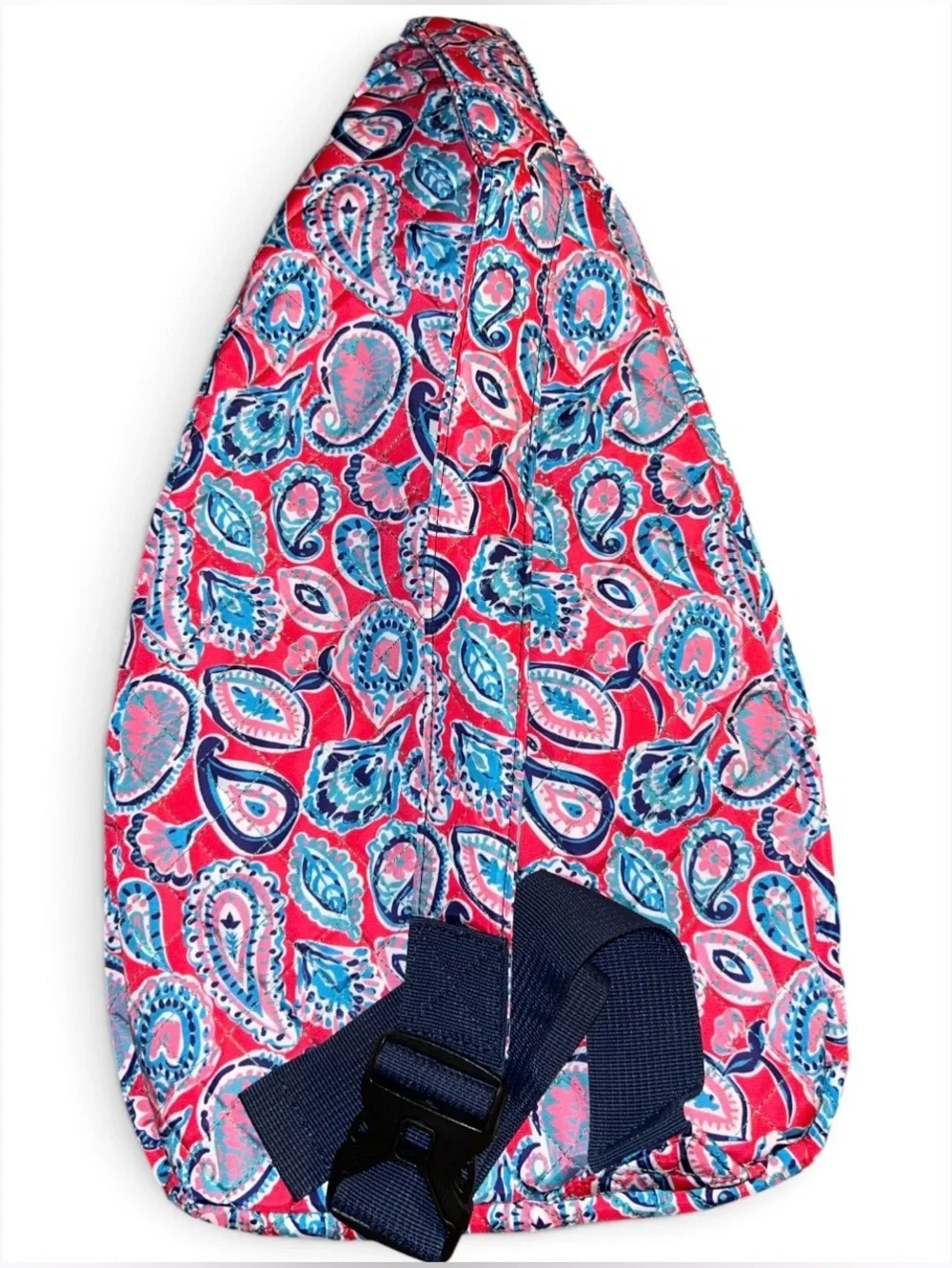 NWT Simply Southern Red & Blue Paisley Quilted Sling Bag Backpack Crossbody